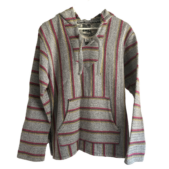 Señor Lopez Striped Baja Hoodie with Front Pocket - Picture 1 of 5